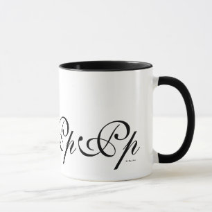 Initial P kaffemugg för elegant Monogram