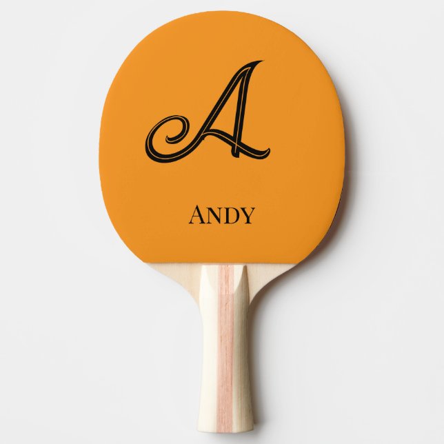 Initial Personlig Elegant Monogram Pingisracket (Framsidan)