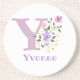 Initial Plus Namn & Blommor Design Underlägg
