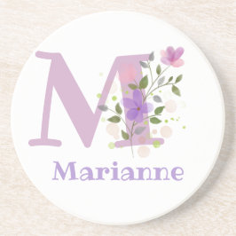 Initial Plus Namn & Blommor Design Underlägg