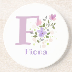 Initial Plus Namn & Blommor Design Underlägg