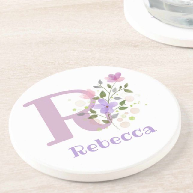 Initial Plus Namn & Blommor Design Underlägg (Skapare uppladdad)