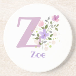 Initial Plus Namn & Blommor Design Underlägg