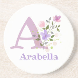 Initial Plus Namn & Blommor Design Underlägg