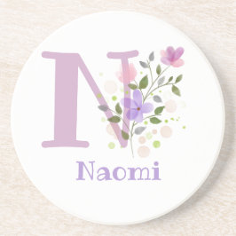 Initial Plus Namn & Blommor Design Underlägg