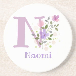 Initial Plus Namn & Blommor Design Underlägg