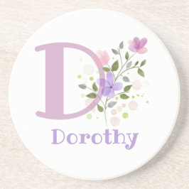 Initial Plus Namn & Blommor Design Underlägg