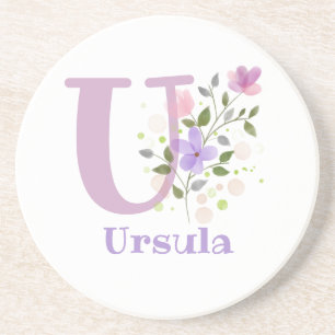 Initial Plus Namn & Blommor Design Underlägg