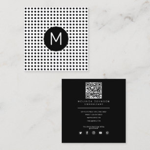 Initial QR-kodProfessionell för modern Contemporar Fyrkantigt Visitkort