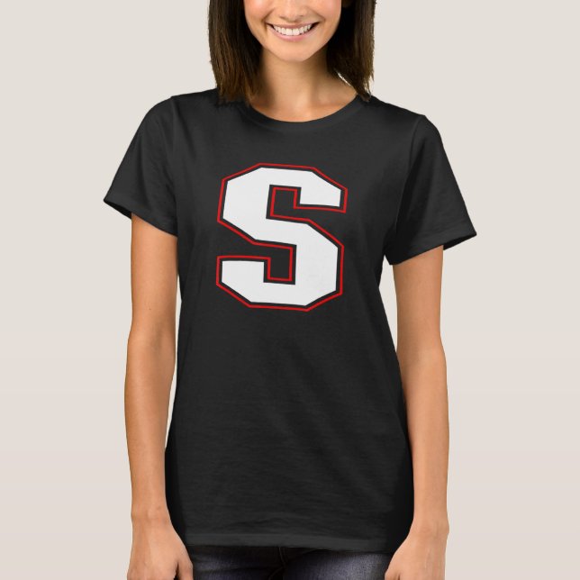 Initial S Monogram S Letter S Capital Alphabet T Shirt (Framsida)