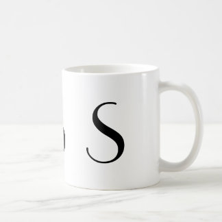 Initial S svart för Monogram & modern kaffemugg
