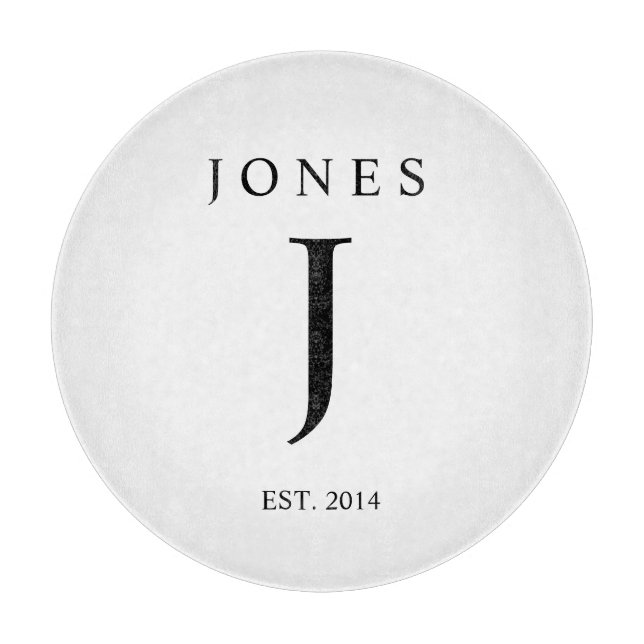 Initial skärbräda för Monogrammed familj (Framsidan)