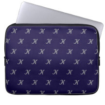 Initial surfplattafodral (Navy Blue & Silver)