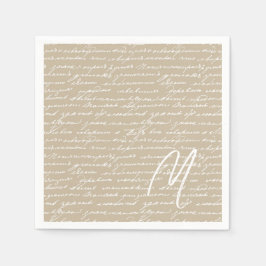 INITIAL Writer Author Bokar Romantic för handskrif Pappersservett