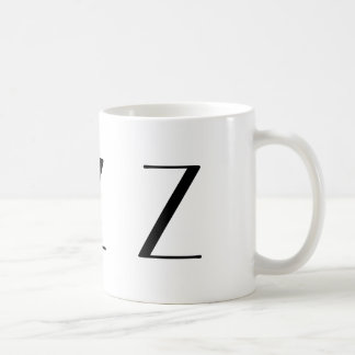 Initial Z svart för Monogram & modern kaffemugg