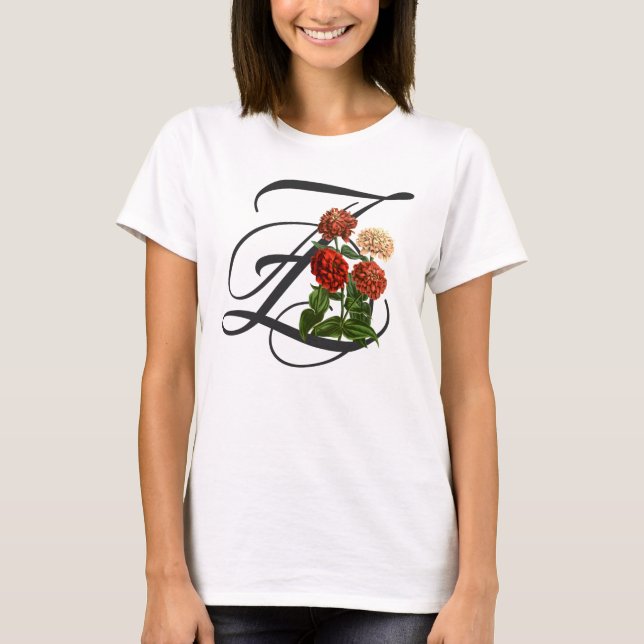 Initial Z, Zinnia T-Shirt (Framsida)
