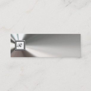 Initiala visitkortar för Monogramsilvermetall Mini Visitkort