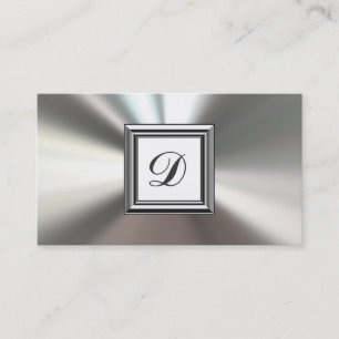 Initiala visitkortar för Monogramsilvermetall Visitkort