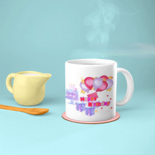Initialbokstav KTeal Monogram Modern-gladfödelseda Mugg