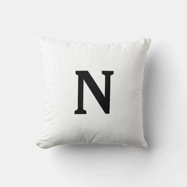Initialbokstav Monogram Modern Stilren Trendig Kudde (Framsida)