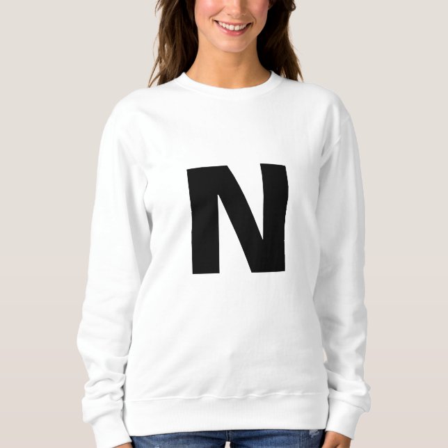 Initialbokstav Monogram Modern Stilren Trendig T Shirt (Framsida)