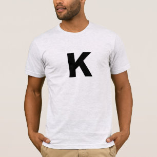 Initialbokstav Monogram Modern Stilren Trendig T Shirt