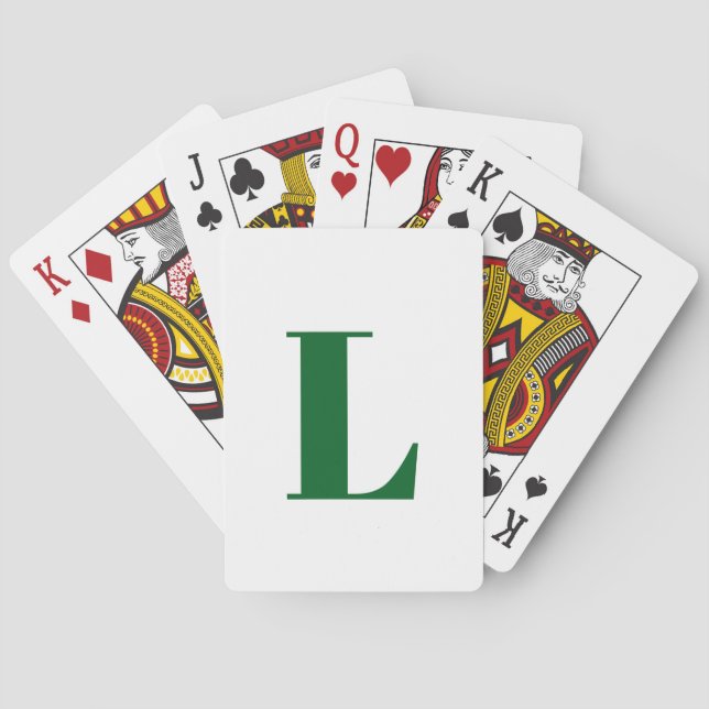 Initialbokstav | Navy Monogram Modern Stilren Cool Casinokort (Baksidan)