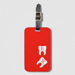 Initialed beställnings- ljust rött för bagagebricka