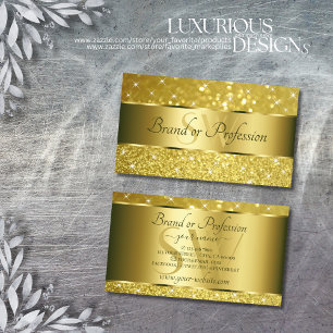 Initialer av lyxolja Guld Glitter Golden Gnistra S Visitkort
