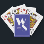 Initialer Broderade Namn Blå & Vit Bordsspel Casinokort<br><div class="desc">Lägg till en personlig touch till din nästa spelkväll med dessa anpassningsbara monogram-märkta poker spelkort i blått och vitt. Oavsett om du är värd för en vänlig turnering, planerar en svensexa eller ger en present till en kortspelsfantast, är dessa unika kort det perfekta sättet att sätta din prägel. Varje kortlek...</div>