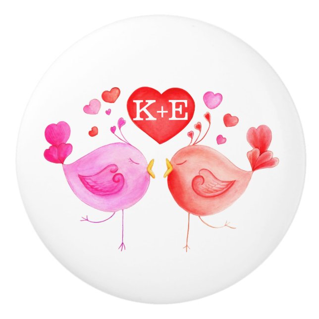 Initialer för konst för Whimiscal vattenfärglove Knopp (Framsidan)