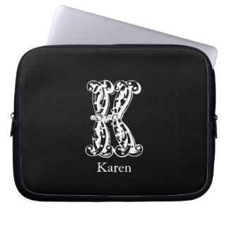 Initialer för Monogrambrev K Laptop Sleeve