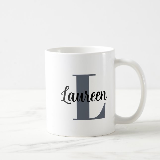 Initialer för namn monogram kaffemugg (Höger)