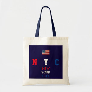 Initialer för USA flaggaNew York personlig/namn Tygkasse
