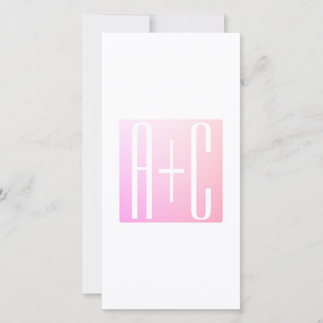 Initialer | Gradering av subtil Rosa (Framsida)