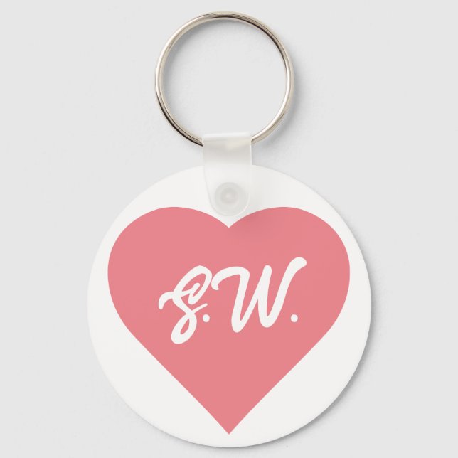 initialer Heart Nyckelring (Framsida)