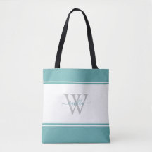 Initialer i typsnitt med monogram i teal