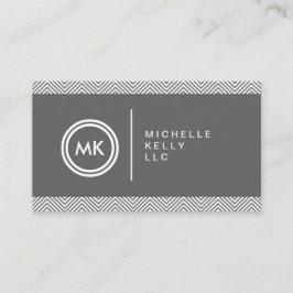 INITIALER LOGOTYP med CHEVRON MÖNSTER 1 Affärskort Visitkort