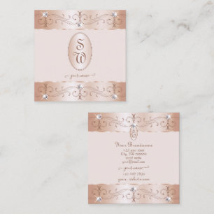 Initialer Luxurie Ro Guld Ornaments Ornaments Luxe Fyrkantigt Visitkort