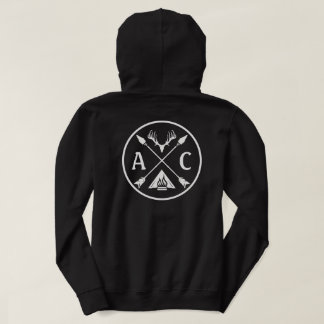 Initialer med Antlers korsade pilar Hoodie