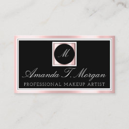 Initialer Monogram Event Planner Rosa Black White Visitkort