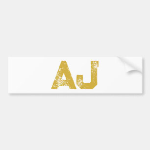 Initialer Monogram Guld Färg Enkel Enkel Bildekal