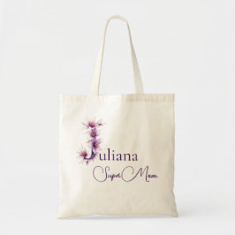 Initialer Monogram + Namn Super Mamma Tygkasse