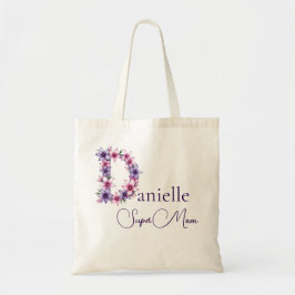 Initialer Monogram + Namn Super Mamma Tygkasse