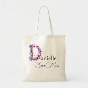 Initialer Monogram + Namn Super Mamma Tygkasse