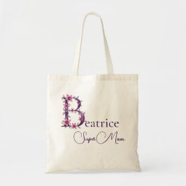 Initialer Monogram + Namn Super Mamma Tygkasse