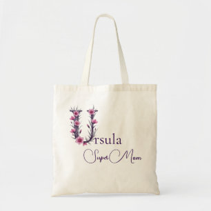 Initialer Monogram + Namn Super Mamma Tygkasse