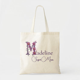 Initialer Monogram + Namn Super Mamma Tygkasse