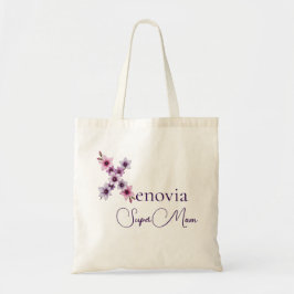 Initialer Monogram + Namn Super Mamma Tygkasse