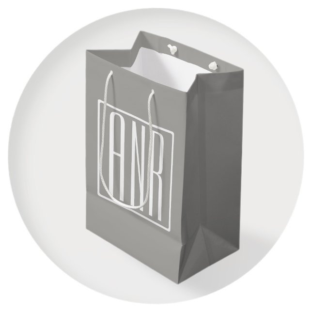 Initialer Monogram | Vit på ljus Grått (Skapare uppladdad)